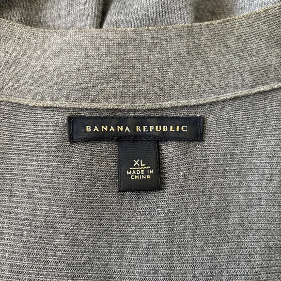 Banana Republic Gray Tie-Front Deep V Sweater Sz. XL (1) - Picture 9 of 11